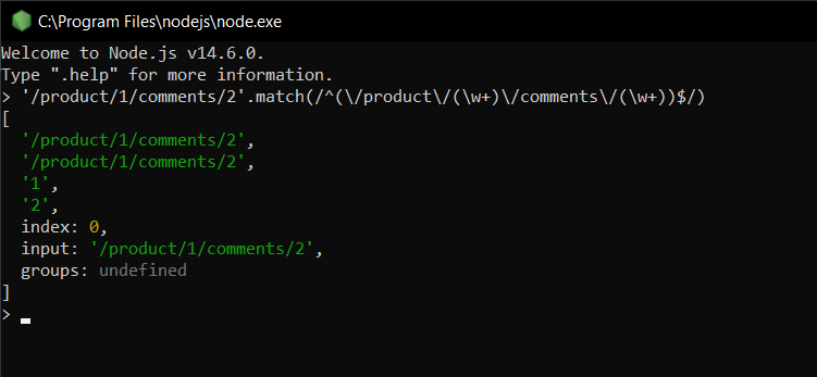 Node.js REPL Screenshot